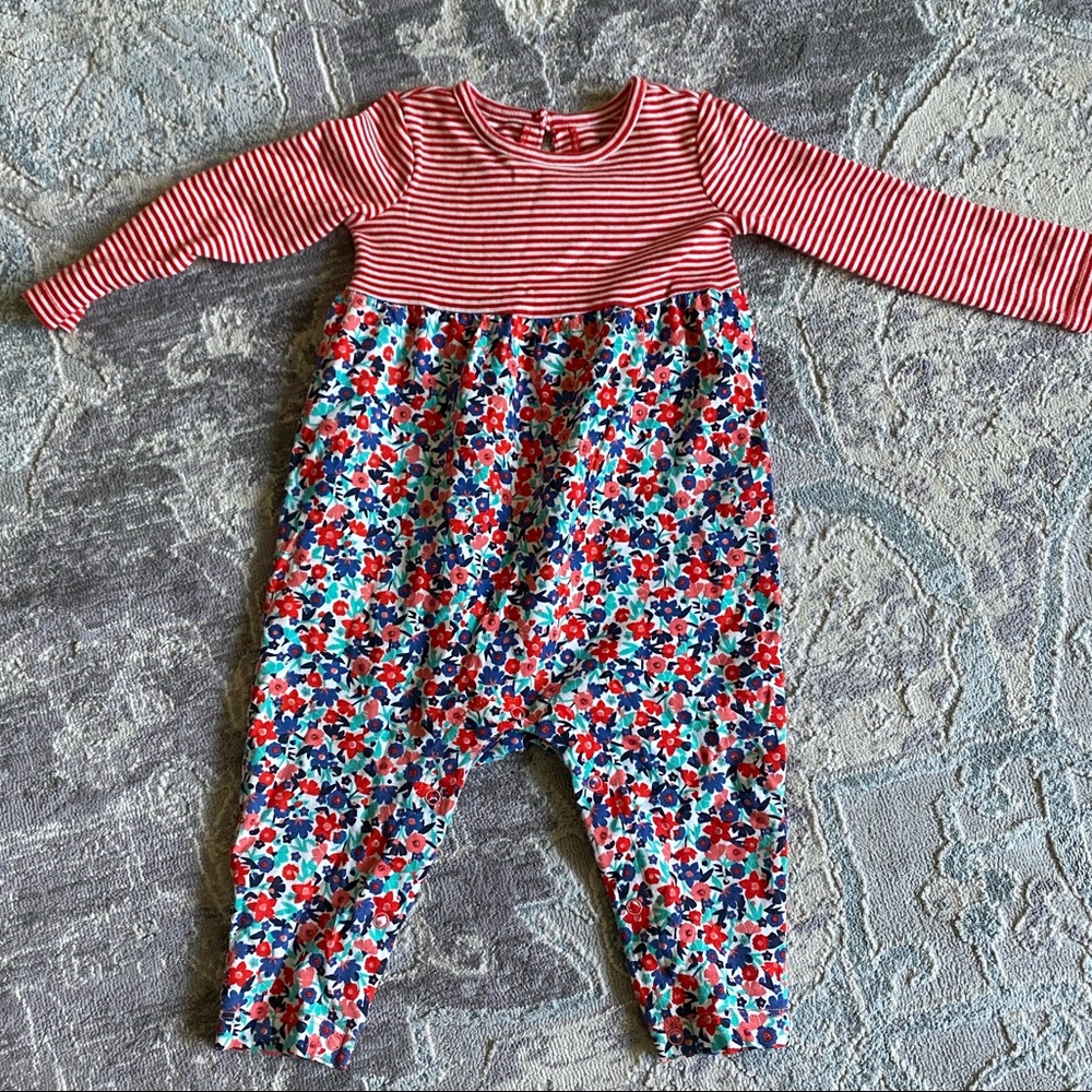 Tea long sleeve floral and striped jumper